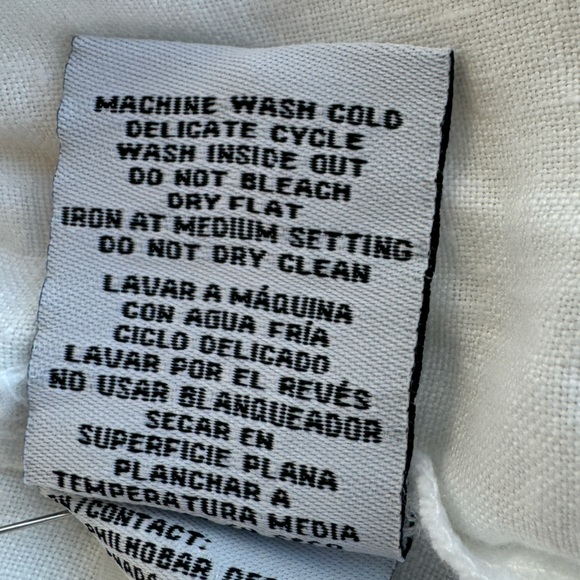 Nicole Miller Original Frayed Linen Jacket in White - Size L - Picture 7 of 7